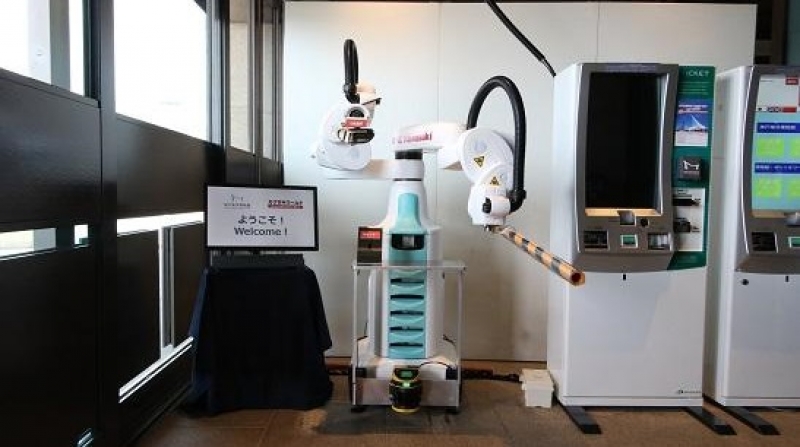 協働ロボを使ったシステムで検温を自動化／川崎重工業