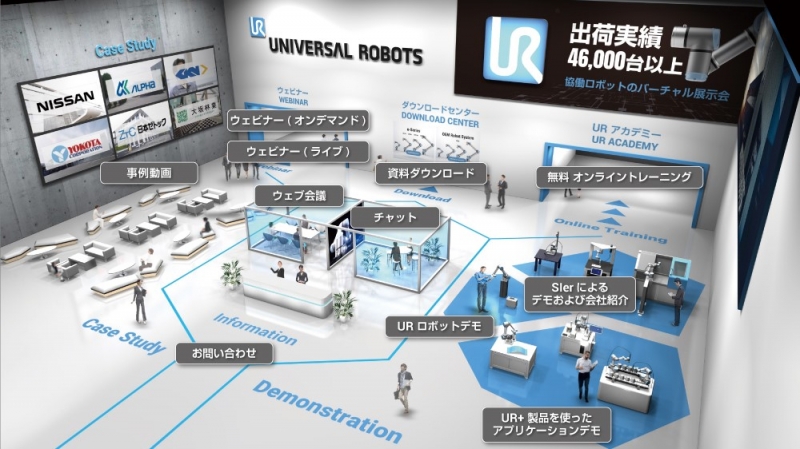 ９日からウェブ展開催、パートナー企業22社も出展／ユニバーサルロボット