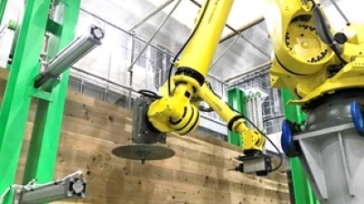 木材加工をロボットアームで／前田建設工業、前田製作所