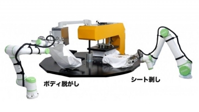 アパレルの印刷工程を協働ロボットで省力化／イメージ・マジック