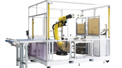 垂直多関節ロボットを使った段ボール箱の組み立てシステムを発売／スター精機
