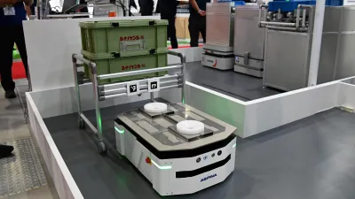 日本の現場の狭い通路もAMRで／シナノケンシ